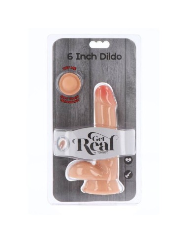 GET REAL - DUAL DENSITY DILDO 17 CM BALLS SKIN