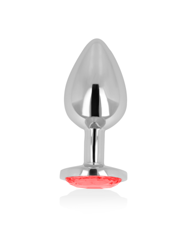 OHMAMA ANAL PLUG METAL RED 7 CM