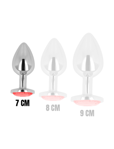 OHMAMA ANAL PLUG METAL RED 7 CM