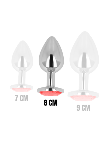 OHMAMA ANAL PLUG METAL RED 8 CM