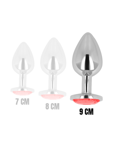 OHMAMA ANAL PLUG METAL RED 9 CM