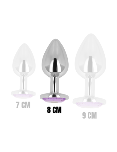OHMAMA ANAL PLUG METAL VIOLET 8 CM