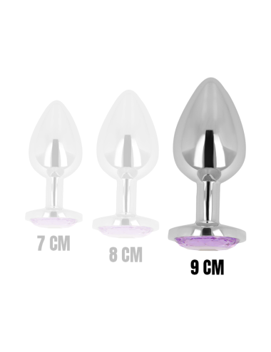 OHMAMA ANAL PLUG METAL VIOLET 9 CM