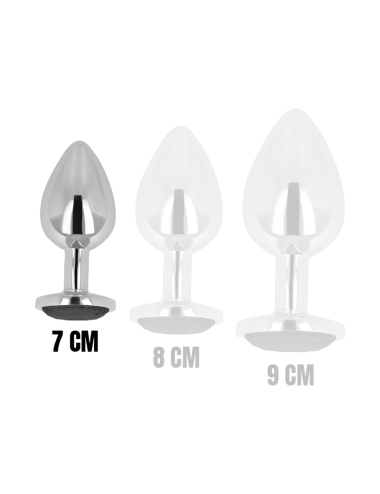 OHMAMA ANAL PLUG METAL BLACK 7 CM