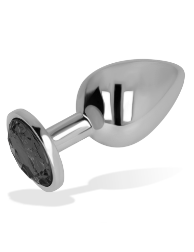 OHMAMA ANAL PLUG METAL BLACK 8 CM