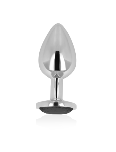 OHMAMA ANAL PLUG METAL BLACK 9 CM