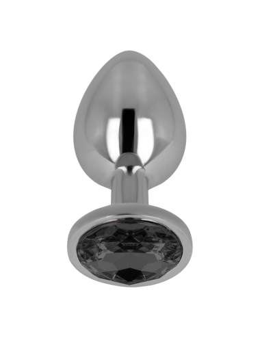 OHMAMA ANAL PLUG METAL BLACK 9 CM