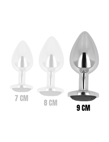 OHMAMA ANAL PLUG METAL BLACK 9 CM