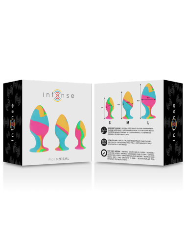 INTENSE - MULTICOLORED SILICONE PLUG SET