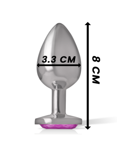INTENSE - METAL ALUMINUM ANAL PLUG HEART PINK SIZE M