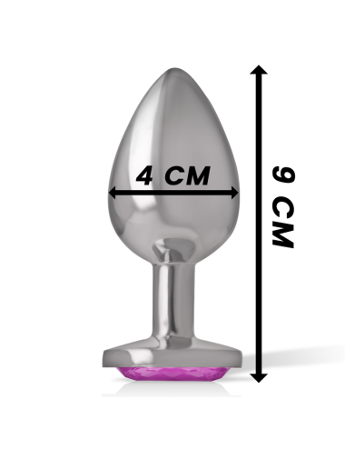 INTENSE - METAL ALUMINUM ANAL PLUG HEART PINK SIZE L