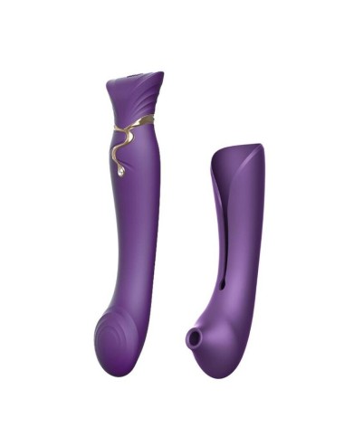 ZALO - QUEEN SET PULSE WAVE CLIT STIM PURPLE