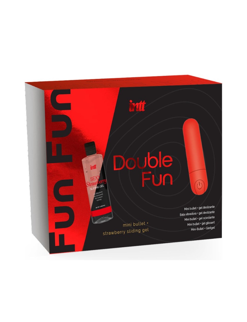INTT - DOUBLE FUN KIT WITH VIBRATING BULLET AND STRAWBERRY MASSAGE GEL