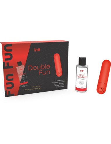 INTT - DOUBLE FUN KIT WITH VIBRATING BULLET AND STRAWBERRY MASSAGE GEL