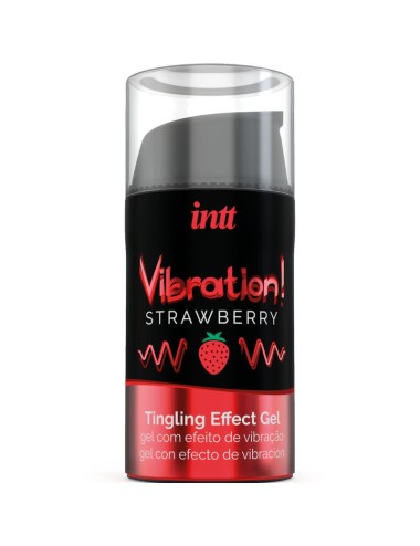 INTT - POWERFUL INTIMATE STIMULANT LIQUID VIBRATING GEL STRAWBERRY 15ML