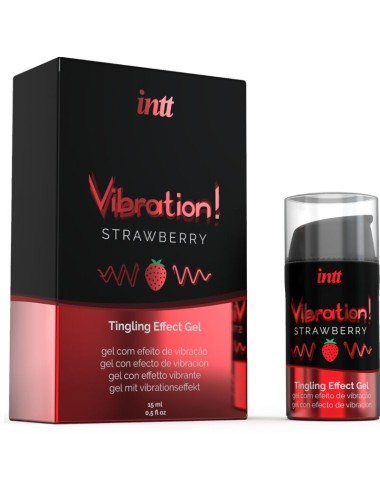 INTT - POWERFUL INTIMATE STIMULANT LIQUID VIBRATING GEL STRAWBERRY 15ML