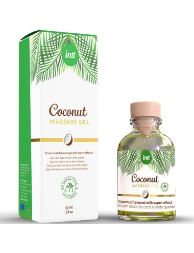 INTT - VEGAN MASSAGE GEL WITH COCONUT FLAVOR AND HEATING EFFECT