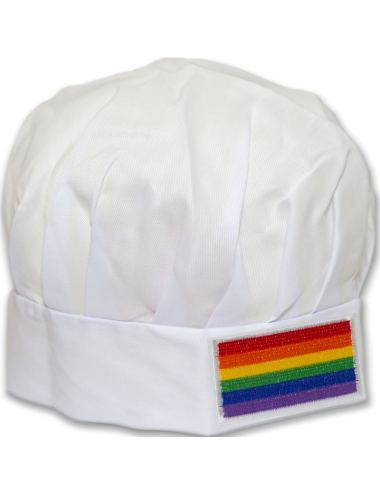 PRIDE - LGBT FLAG COOKS HAT WITH LGBT FLAG