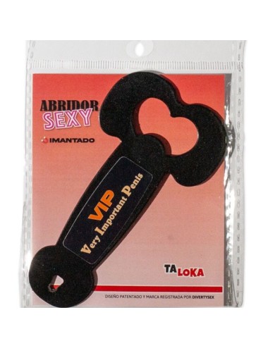 TALOKA - MAGNETIC METAL OPENER VERY IMPORTANT PENIS BLACK  /es/pt/en/