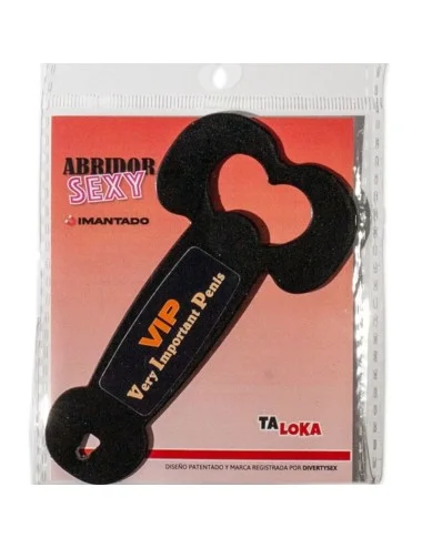 TALOKA - MAGNETIC METAL OPENER VERY IMPORTANT PENIS BLACK  /es/pt/en/