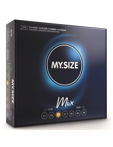 MY SIZE MIX CONDOMS 53 MM 28 UNITS