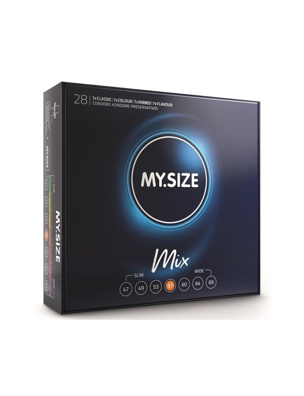 MY SIZE MIX CONDOMS 57 MM 28 UNITS MY SIZE MIX CONDOMS 57 MM 28 UNITS