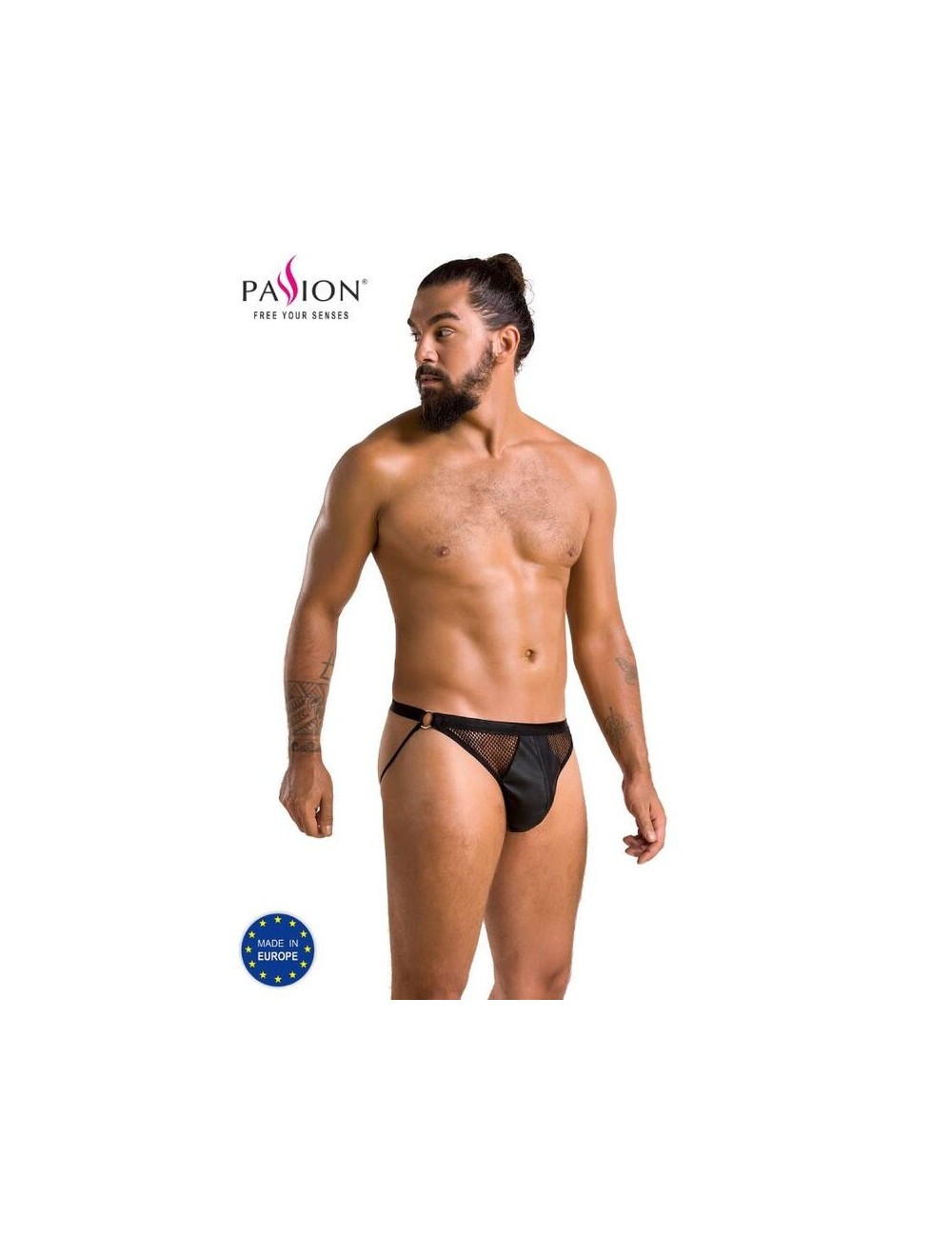 PASSION 034 SLIP OPEN LUKE BLACK L/XL