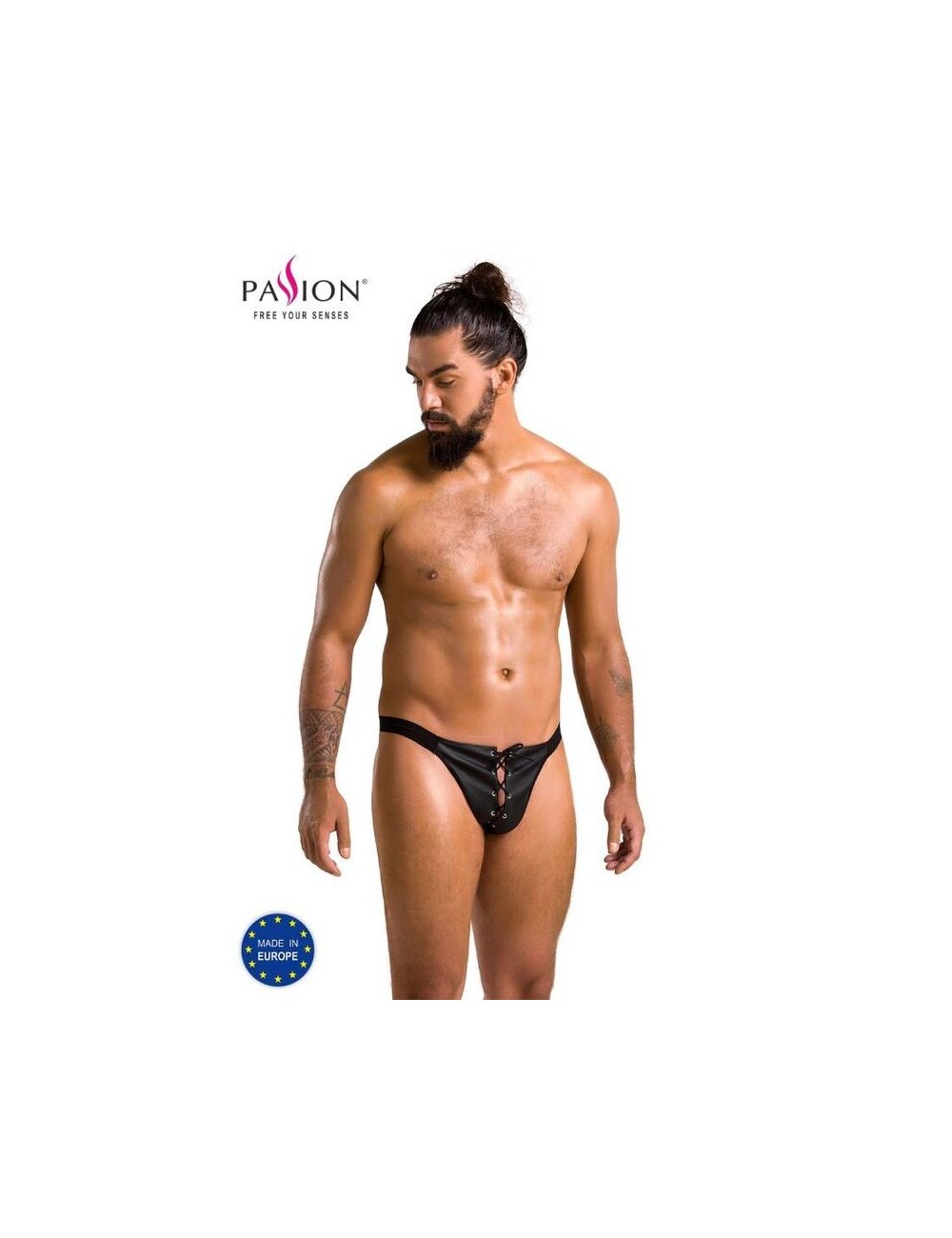 PASSION 044 SLIP OPEN BEN BLACK L/XL
