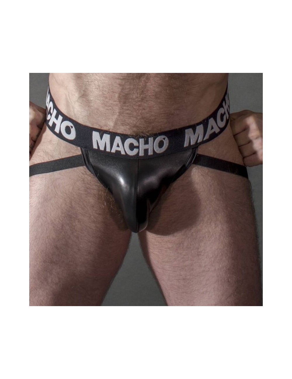 MACHO - MX25NC JOCK BLACK LEATHER  S