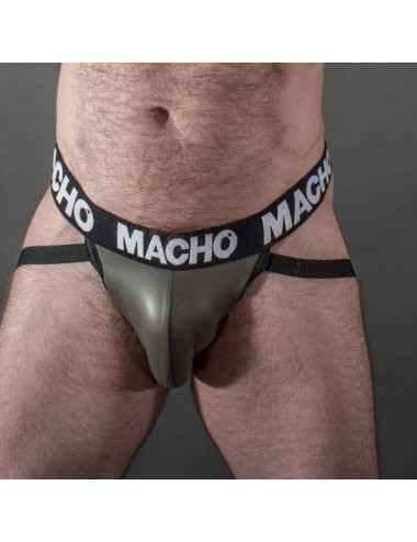 MACHO - MX27GR JOCK GRAY BEIGE LEATHER L