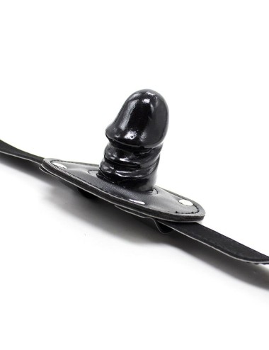 OHMAMA FETISH TPE PENIS GAG WITH PADLOCK S