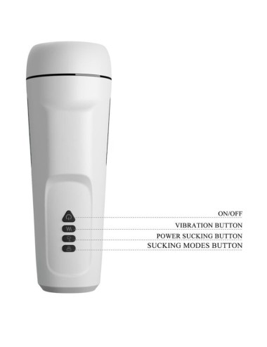 PRETTY LOVE SIENNA MALE MASTURBATOR WITH VIBRATION, SEX TALK AND SUCTION