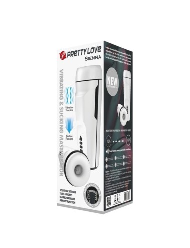 PRETTY LOVE SIENNA MALE MASTURBATOR WITH VIBRATION, SEX TALK AND SUCTION