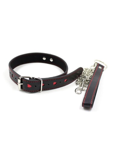 OHMAMA FETISH HEART INLAY NECK COLLAR