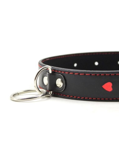 OHMAMA FETISH HEART INLAY NECK COLLAR