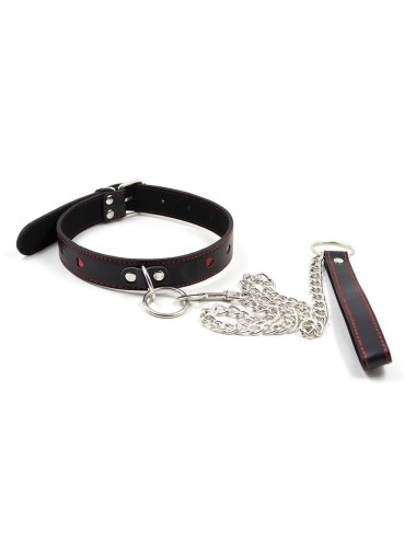 OHMAMA FETISH HEART INLAY NECK COLLAR