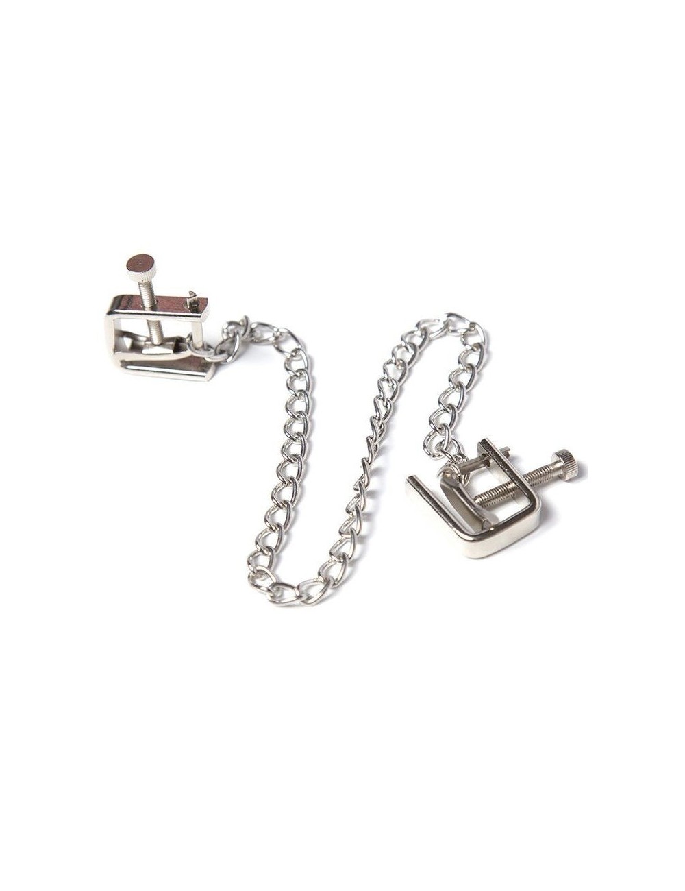 OHMAMA FETISH METALLIC SCREW NIPPLE CLAMPS AND CHAIN OHMAMA FETISH METALLIC SCREW NIPPLE CLAMPS AND CHAIN