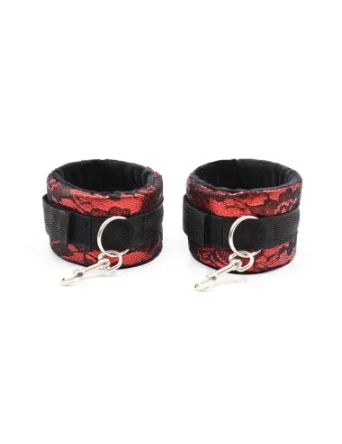 OHMAMA FETISH SHORT VELVET LACE WRIST RESTRAINTS NYLON