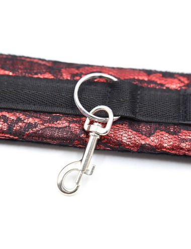 OHMAMA FETISH SHORT VELVET LACE WRIST RESTRAINTS NYLON