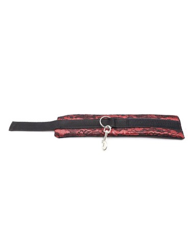 OHMAMA FETISH SHORT VELVET LACE WRIST RESTRAINTS NYLON