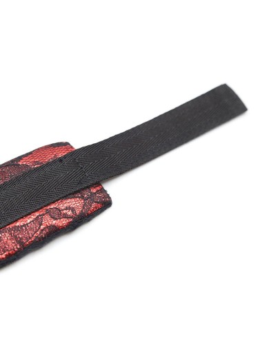 OHMAMA FETISH SHORT VELVET LACE WRIST RESTRAINTS NYLON