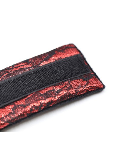 OHMAMA FETISH SHORT VELVET LACE WRIST RESTRAINTS NYLON