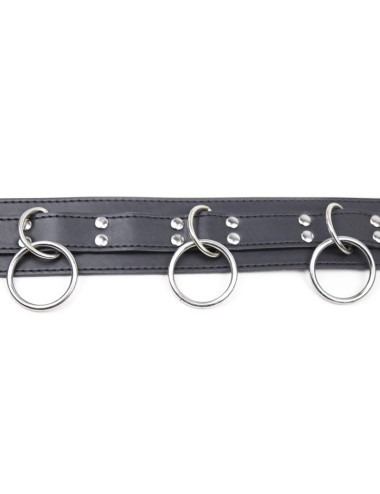 OHMAMA FETISH 3 RING SLAVE COLLAR
