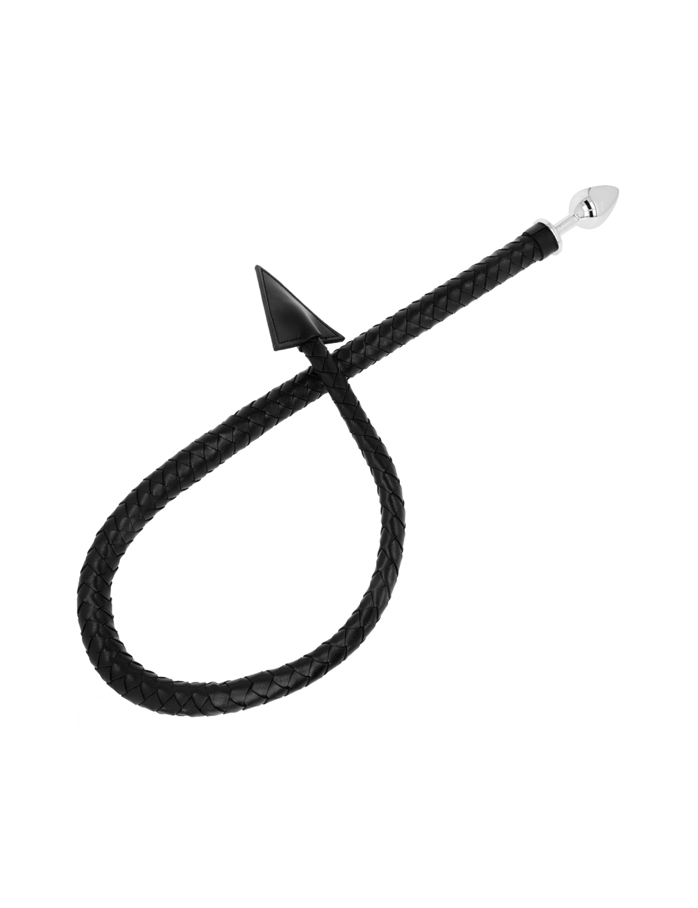OHMAMA FETISH DEVIL'S TAIL LEATHER & METAL BUTT PLUG 7 CM OHMAMA FETISH DEVIL'S TAIL LEATHER & METAL BUTT PLUG 7 CM