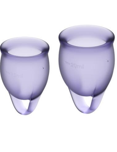 SATISFYER FEEL CONFIDENT MENSTRUAL CUP PURPLE 15+20ML