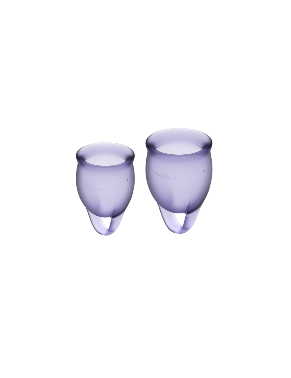 SATISFYER FEEL CONFIDENT MENSTRUAL CUP PURPLE 15+20ML SATISFYER FEEL CONFIDENT MENSTRUAL CUP PURPLE 15+20ML
