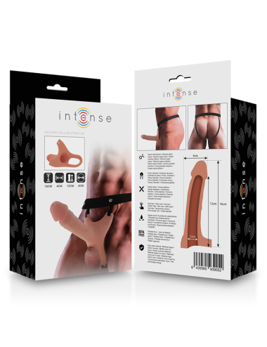 INTENSE - HOLLOW STRAP-ON SILICONE EXTENDER 16 X 3.5 CM