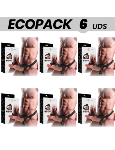 ECOPACK 6 UNITS - INTENSE HOLLOW STRAP-ON EXTENDER 16 X 3 CM
