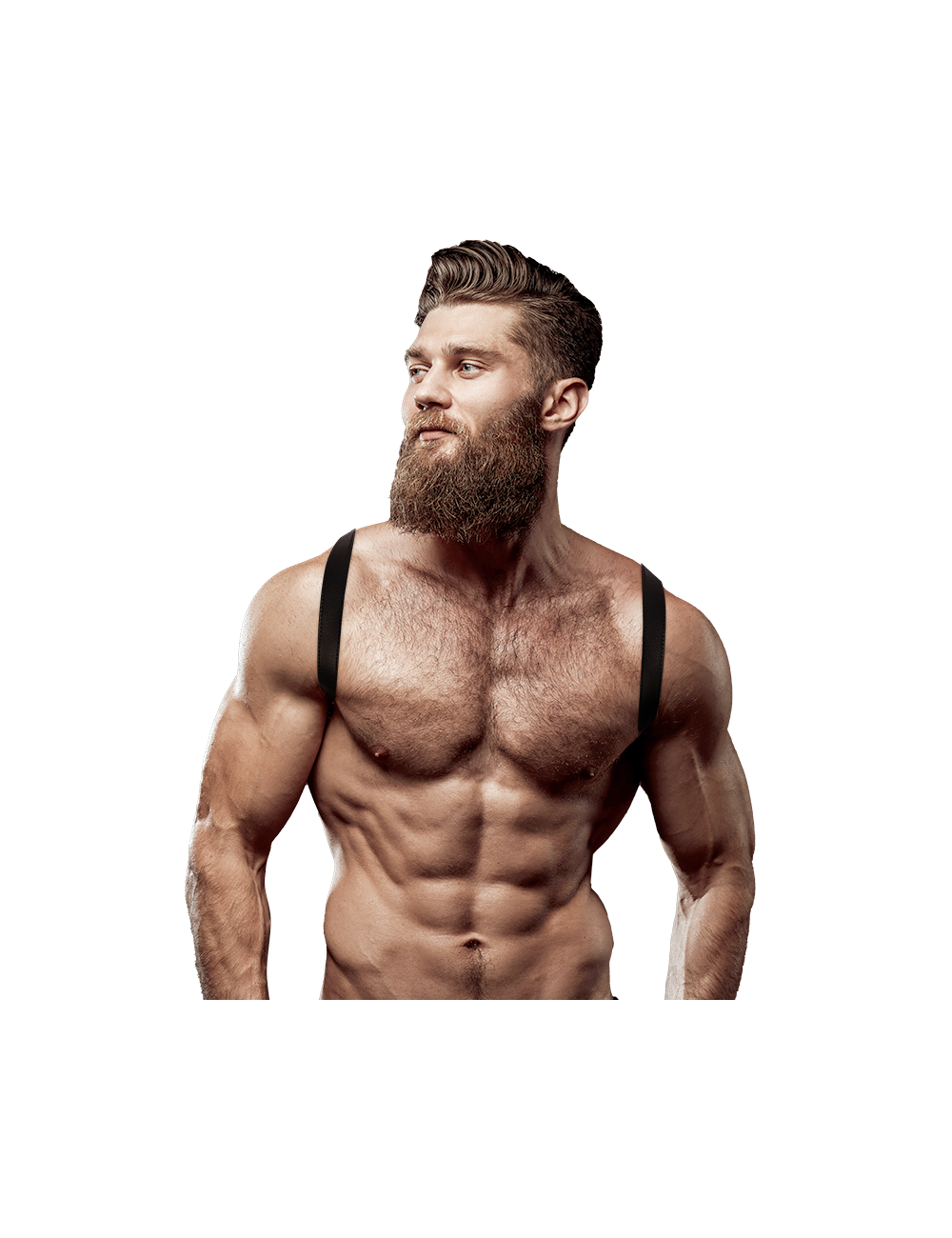 FETISH SUBMISSIVE ATTITUDE - ECO LEATHER BACK STRAP HARNESS MEN FETISH SUBMISSIVE ATTITUDE - ECO LEATHER BACK STRAP HARNESS MEN