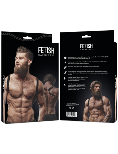 FETISH SUBMISSIVE ATTITUDE - ECO LEATHER BACK STRAP HARNESS MEN